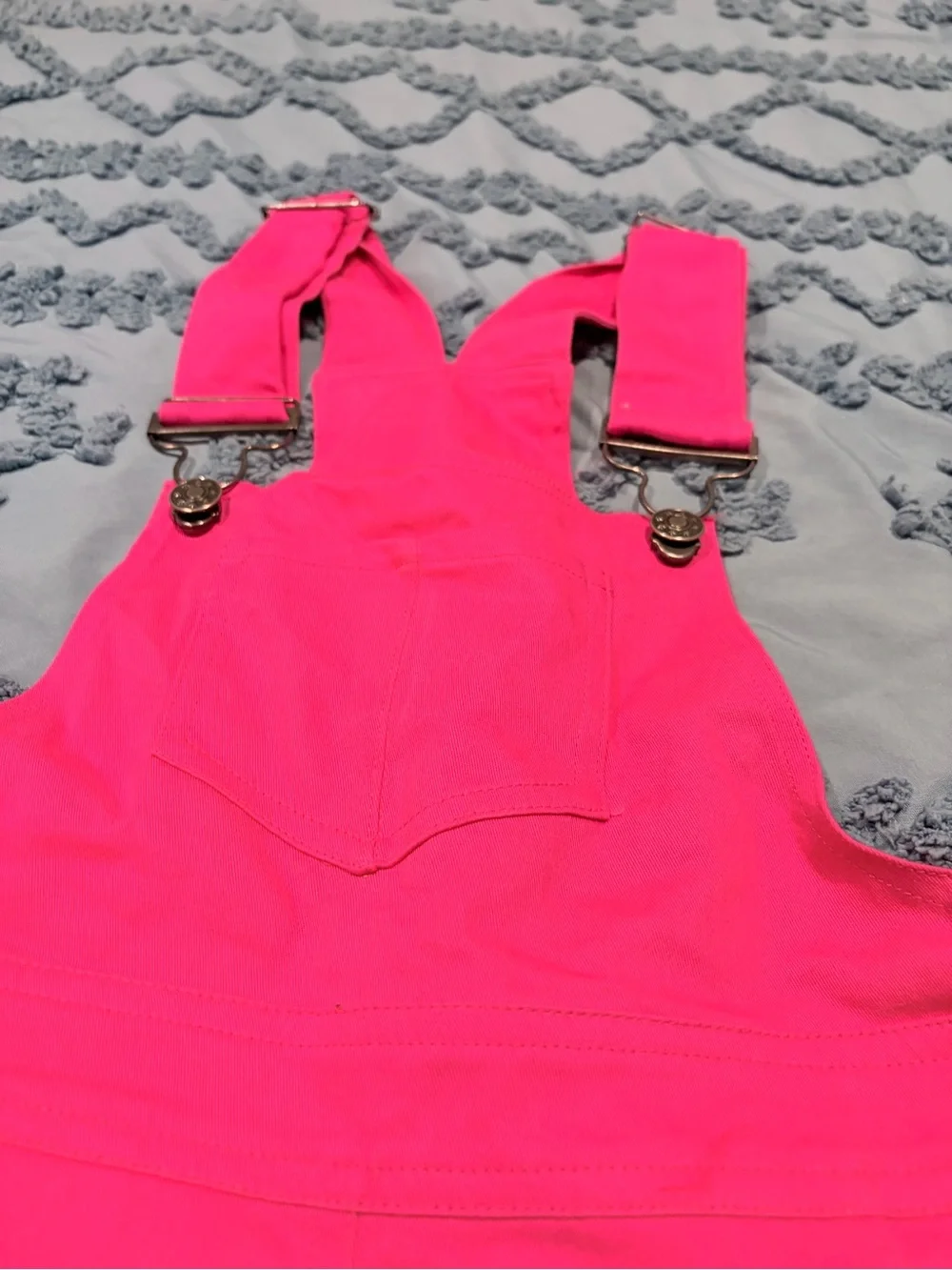 Curtain Call Dance Costume Girls' Hot Pink Overall Shorts Child Small